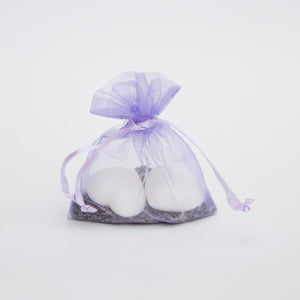 Heart-Shaped Lavender Soap - Light Purple Bag