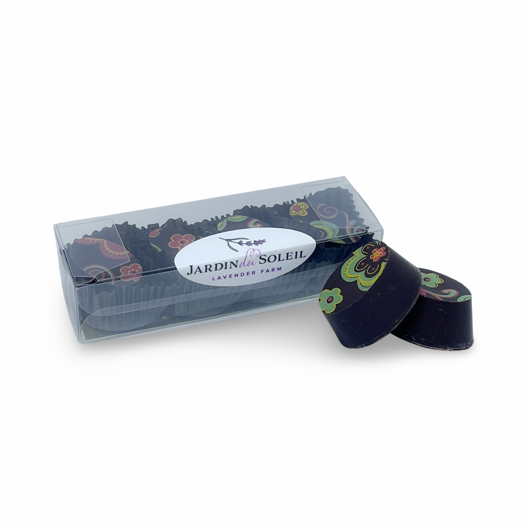 Lavender Salted Dark Chocolate Caramels